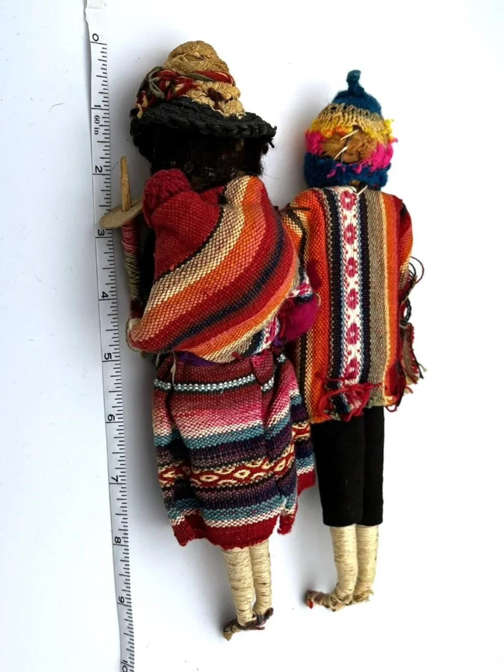 10” Inch Handmade Peruvian Cloth Dolls – Traditional Dress - Man / Woman
